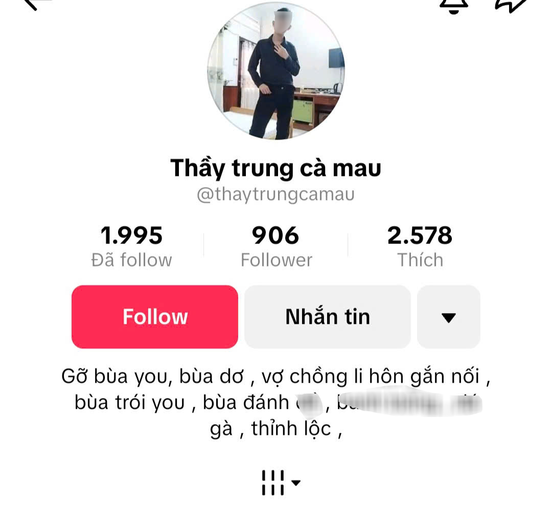 Thông tin mới vụ tài khoản "Thầy Trung Cà Mau" rao… gỡ bùa yêu, bùa đánh đề - Ảnh 1.
