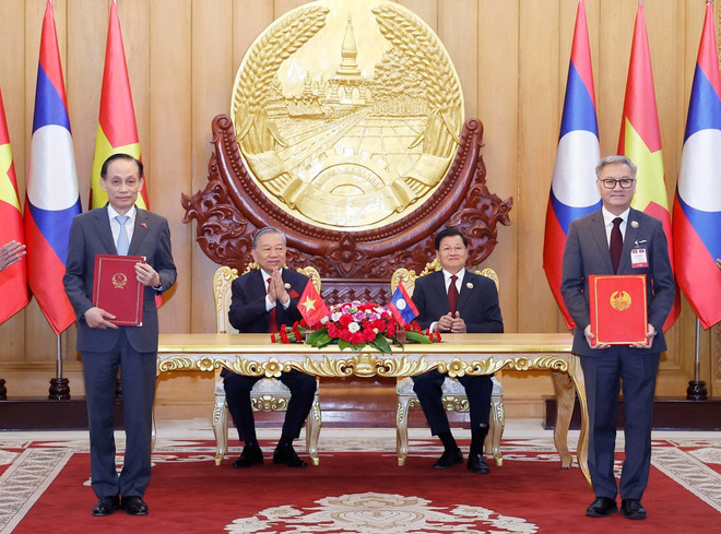 Những dấu ấn nổi bật chuyến thăm cấp Nh&agrave; nước tới L&agrave;o của Tổng B&iacute; thư T&ocirc; L&acirc;m - Ảnh 2.
