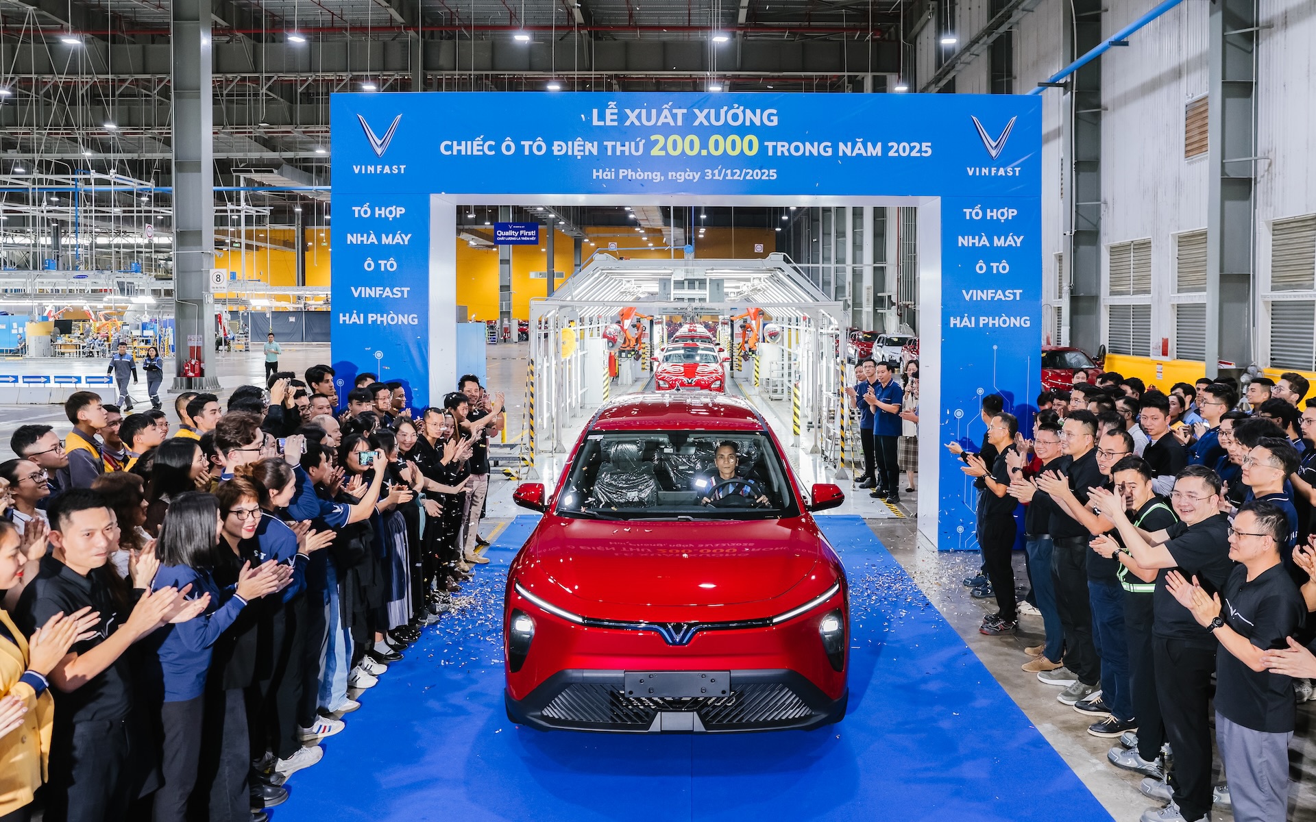 Nhà máy VinFast Hải Phòng vừa lập kỷ lục trong ngày cuối năm 2025