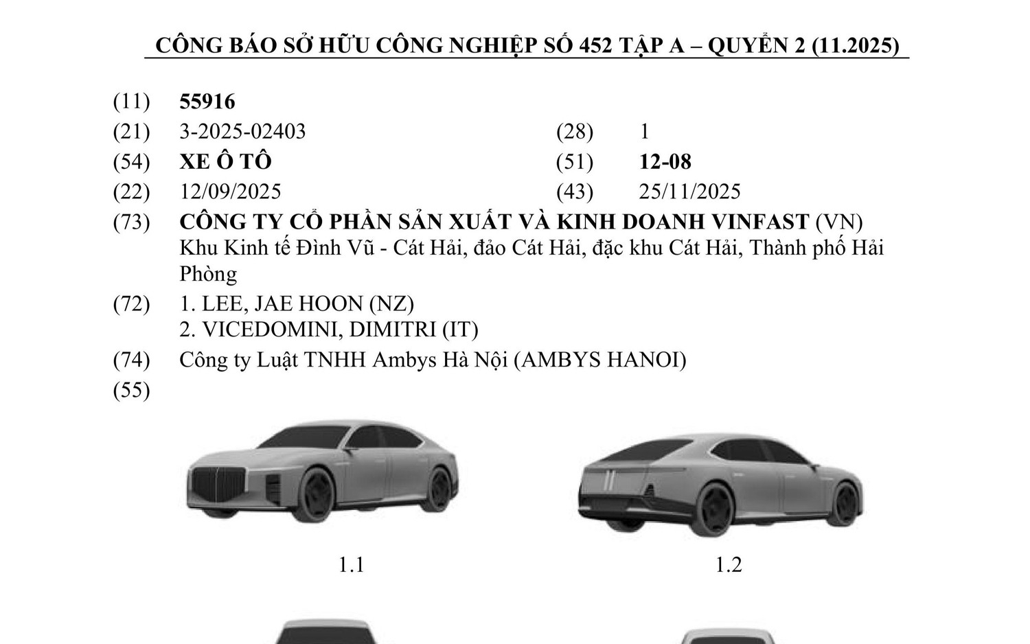 Hé lộ thiết kế 3 mẫu ô tô mới của VinFast