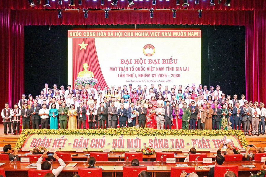 Ông Nguyễn Ngọc Lương tái đắc cử Chủ tịch Ủy ban MTTQ Việt Nam tỉnh Gia Lai - Ảnh 1.