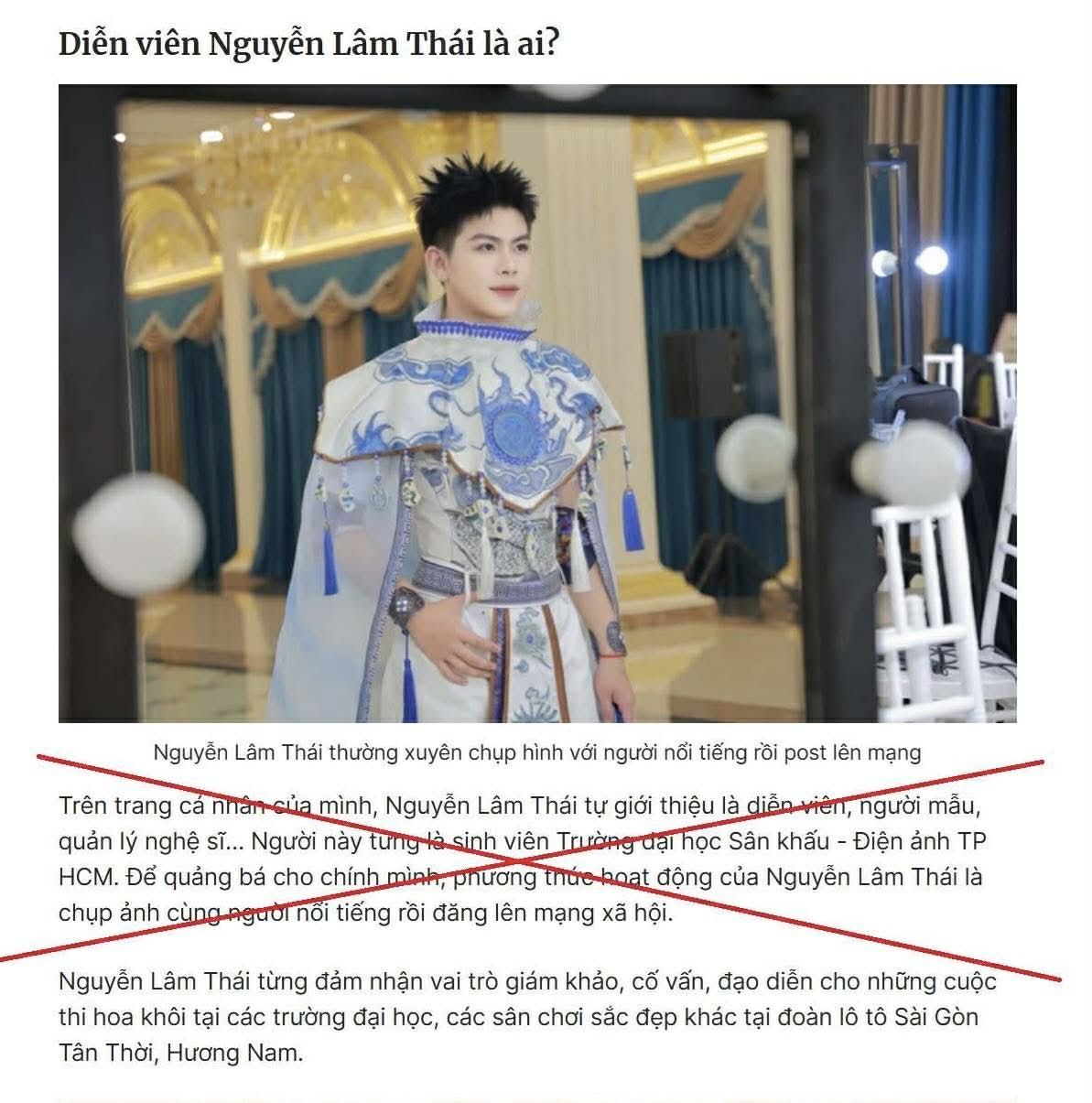 Nguyễn L&acirc;m Th&aacute;i kh&ocirc;ng phải l&agrave; sinh vi&ecirc;n Trường Đại học S&acirc;n khấu &ndash; Điện ảnh TP HCM - Ảnh 1.