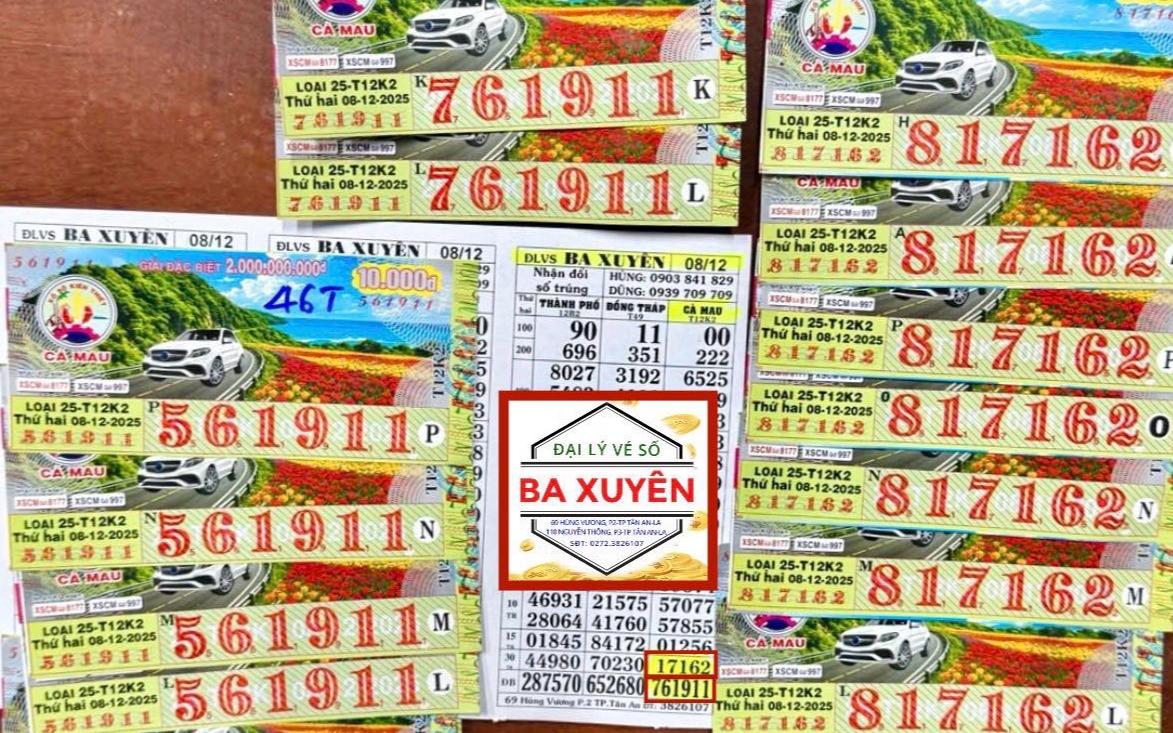 Xổ số miền Nam: Đại lý vé số đang tìm vị khách trúng độc đắc 24 tỉ đồng