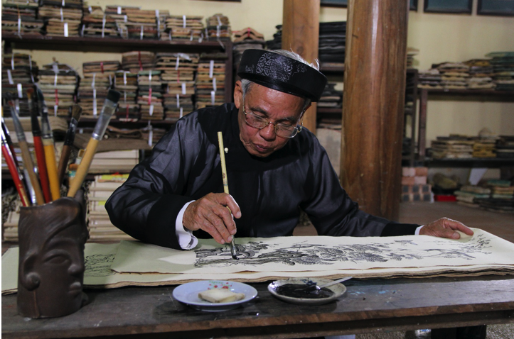  Nghề l&agrave;m tranh d&acirc;n gian Đ&ocirc;ng Hồ ch&iacute;nh thức trở th&agrave;nh di sản thế giới - Ảnh 3.