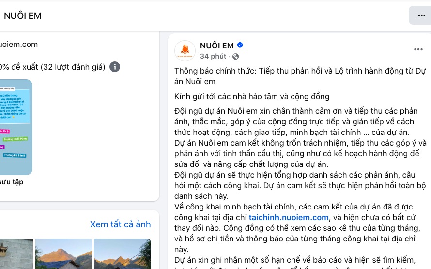 Dự án "Nuôi em" lên tiếng: Tiền nhà hảo tâm ủng hộ có gửi tiết kiệm lấy lãi, chưa công bố con số