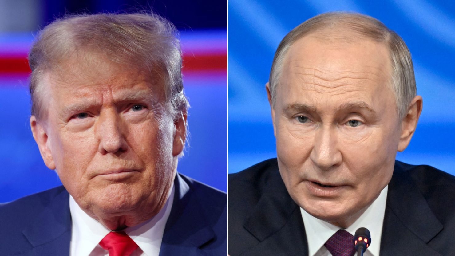 Tổng thống Mỹ Donald Trump v&agrave; Tổng thống Nga Vladimir Putin. Ảnh: CNN