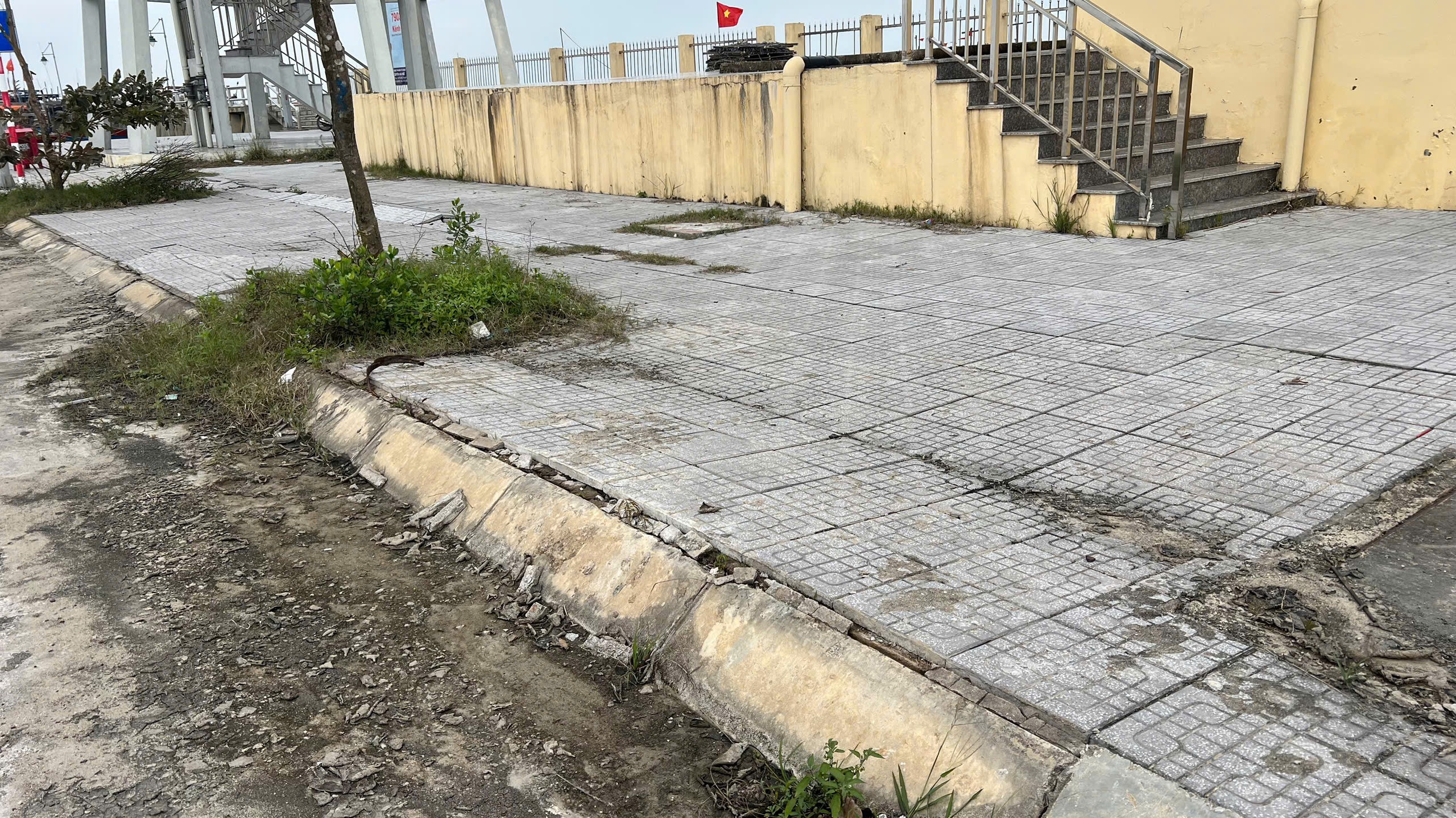 Tường nứt, nền l&uacute;n ở cảng c&aacute; 220 tỉ đồng mới ho&agrave;n thiện thi c&ocirc;ng- Ảnh 12.