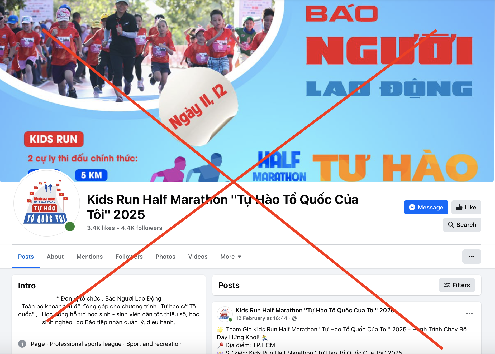Cảnh báo fanpage giả mạo Giải Half Marathon "Tự hào Tổ quốc tôi"- Ảnh 3.