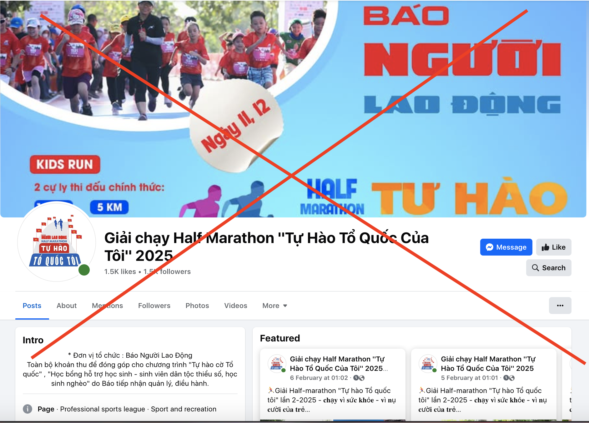 Cảnh báo fanpage giả mạo Giải Half Marathon "Tự hào Tổ quốc tôi"- Ảnh 4.