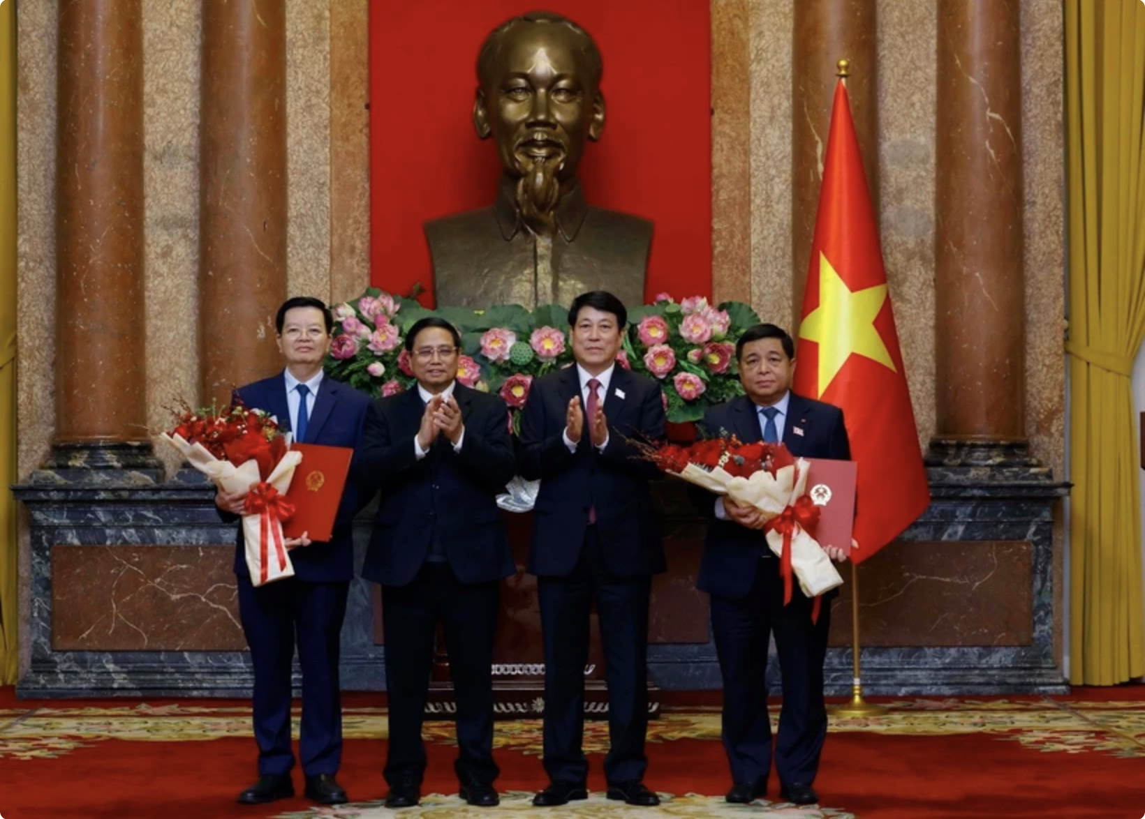 Chủ tịch nước Lương Cường trao quyết định bổ nhiệm 2 Ph&oacute; Thủ tướng v&agrave; 4 Bộ trưởng- Ảnh 1.