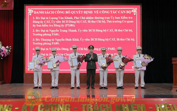 13 trưởng, phó phòng thuộc Công an tỉnh Lạng Sơn nghỉ hưu trước tuổi