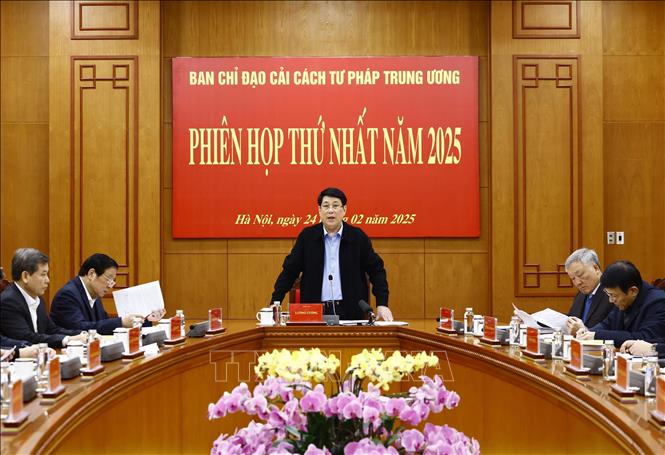 Chủ tịch nước Lương Cường chủ trì họp Ban Chỉ đạo Cải cách tư pháp Trung ương- Ảnh 1.
