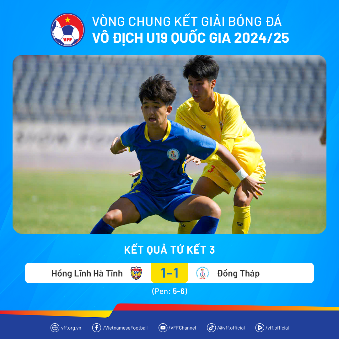 X&aacute;c định 2 cặp b&aacute;n kết U19 Quốc gia 2024-2025- Ảnh 1.