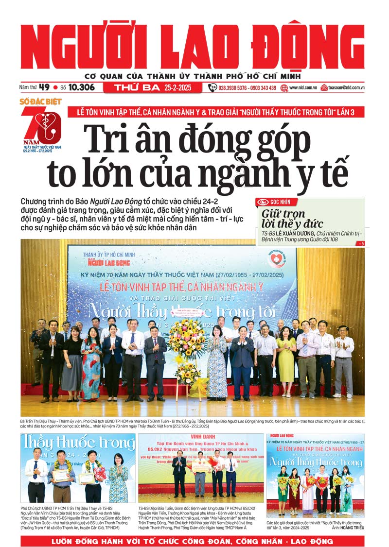 B&aacute;o in ng&agrave;y 25-2: Giữ trọn lời thề y đức- Ảnh 1.
