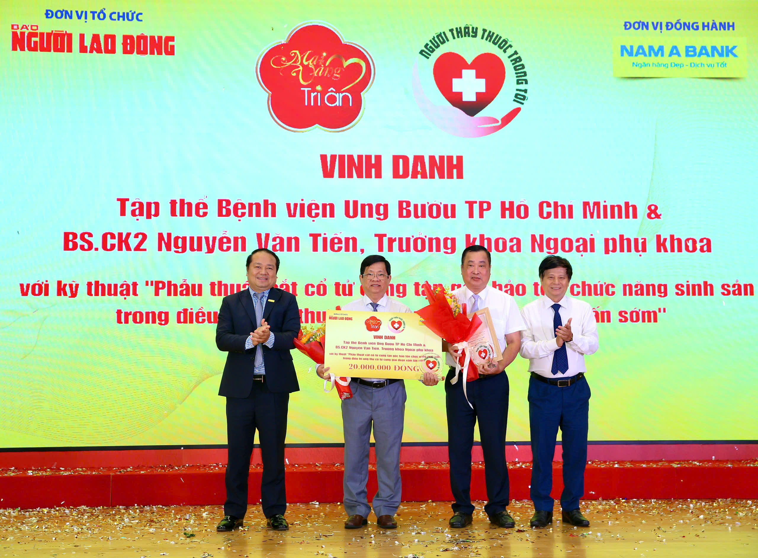 &ldquo;Mai V&agrave;ng tri &acirc;n&rdquo; t&ocirc;n vinh 2 b&aacute;c sĩ v&agrave; tập thể bệnh viện c&oacute; th&agrave;nh tựu lớn trong điều trị- Ảnh 1.