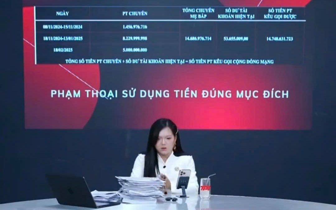Chuyên gia chỉ ra điểm hạn chế khi Phạm Thoại livestream sao kê tiền hỗ trợ bé Bắp
