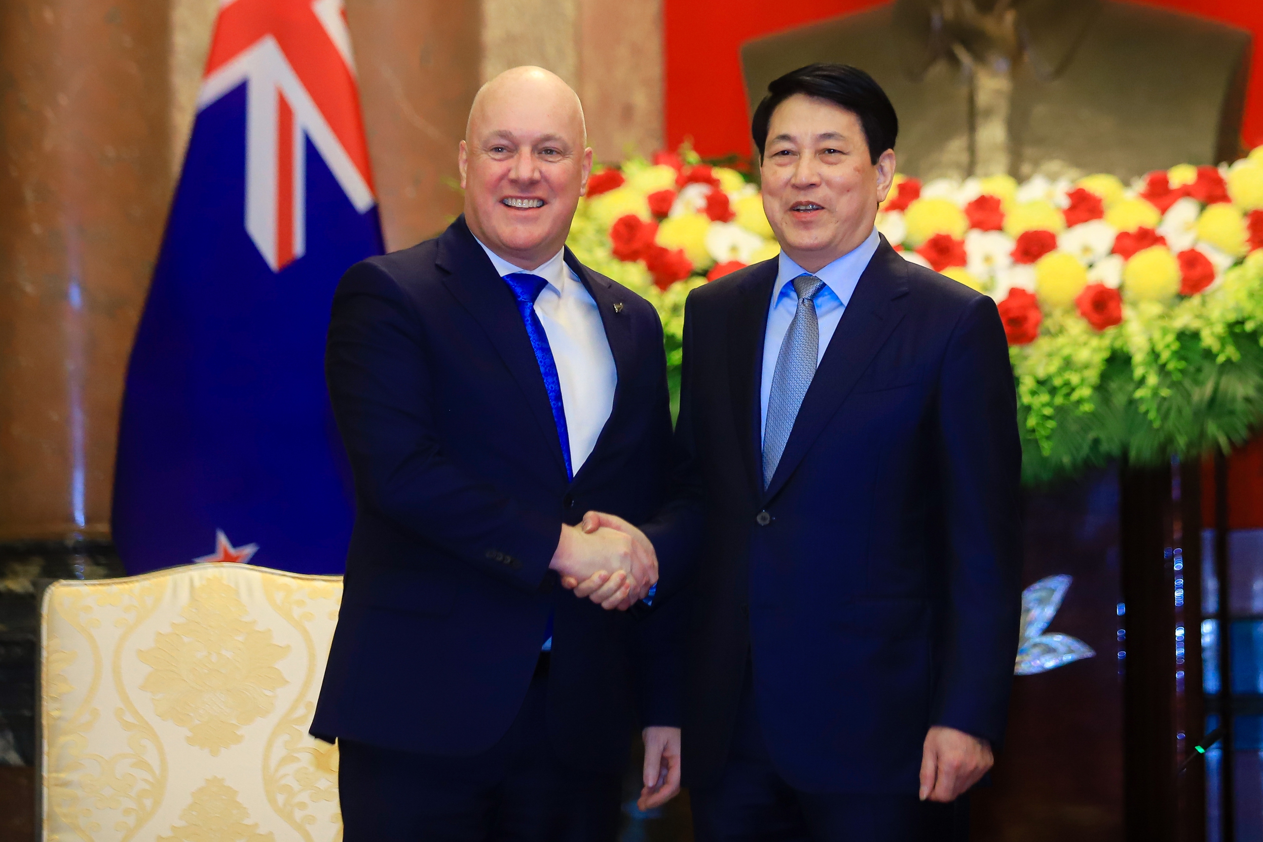 Thủ tướng New Zealand vui mừng gặp lại Chủ tịch nước Lương Cường- Ảnh 1.