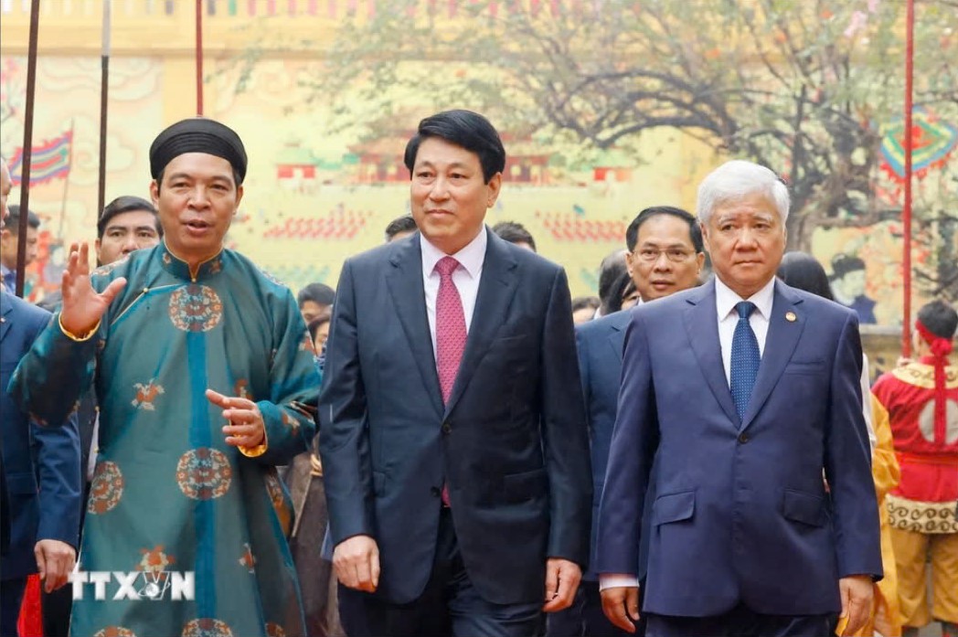 Chủ tịch nước Lương Cường chủ tr&igrave; Lễ d&acirc;ng hương khai Xu&acirc;n tại Ho&agrave;ng th&agrave;nh Thăng Long- Ảnh 5.