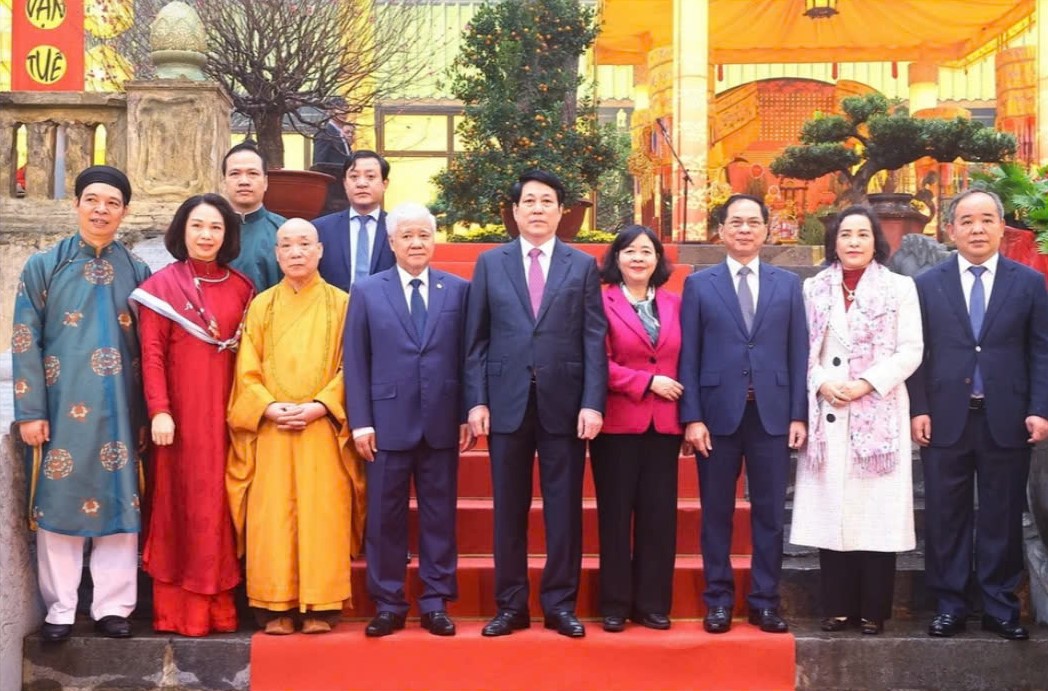 Chủ tịch nước Lương Cường chủ tr&igrave; Lễ d&acirc;ng hương khai Xu&acirc;n tại Ho&agrave;ng th&agrave;nh Thăng Long- Ảnh 10.