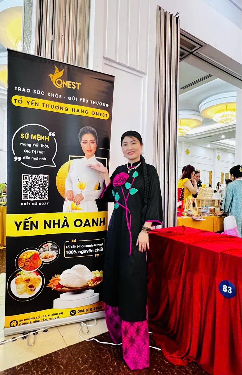 Doanh nh&acirc;n Đỗ Thị Mỹ Oanh giới thiệu Yến s&agrave;o ONEST tại sự kiện X&uacute;c tiến thương mại- Ảnh 2.