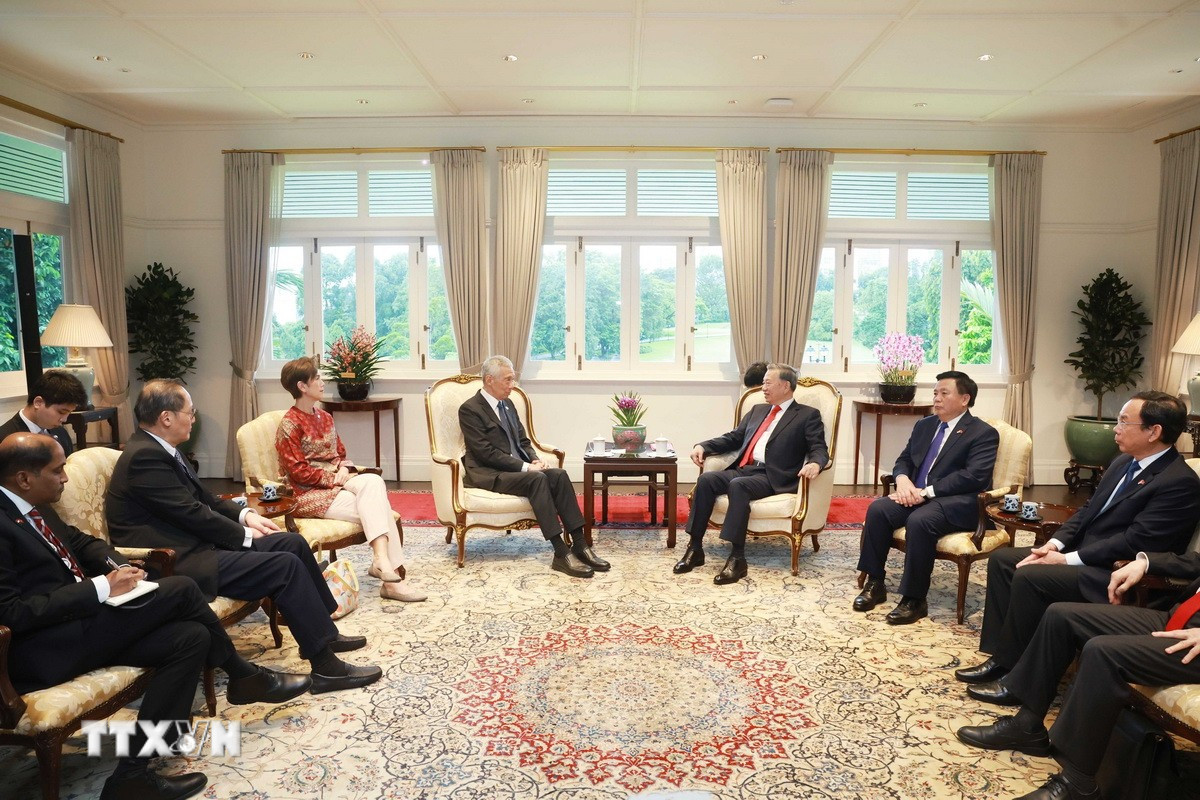 Tổng B&iacute; thư gặp nguy&ecirc;n Thủ tướng Singapore, Bộ trưởng cao cấp L&yacute; Hiển Long- Ảnh 2.