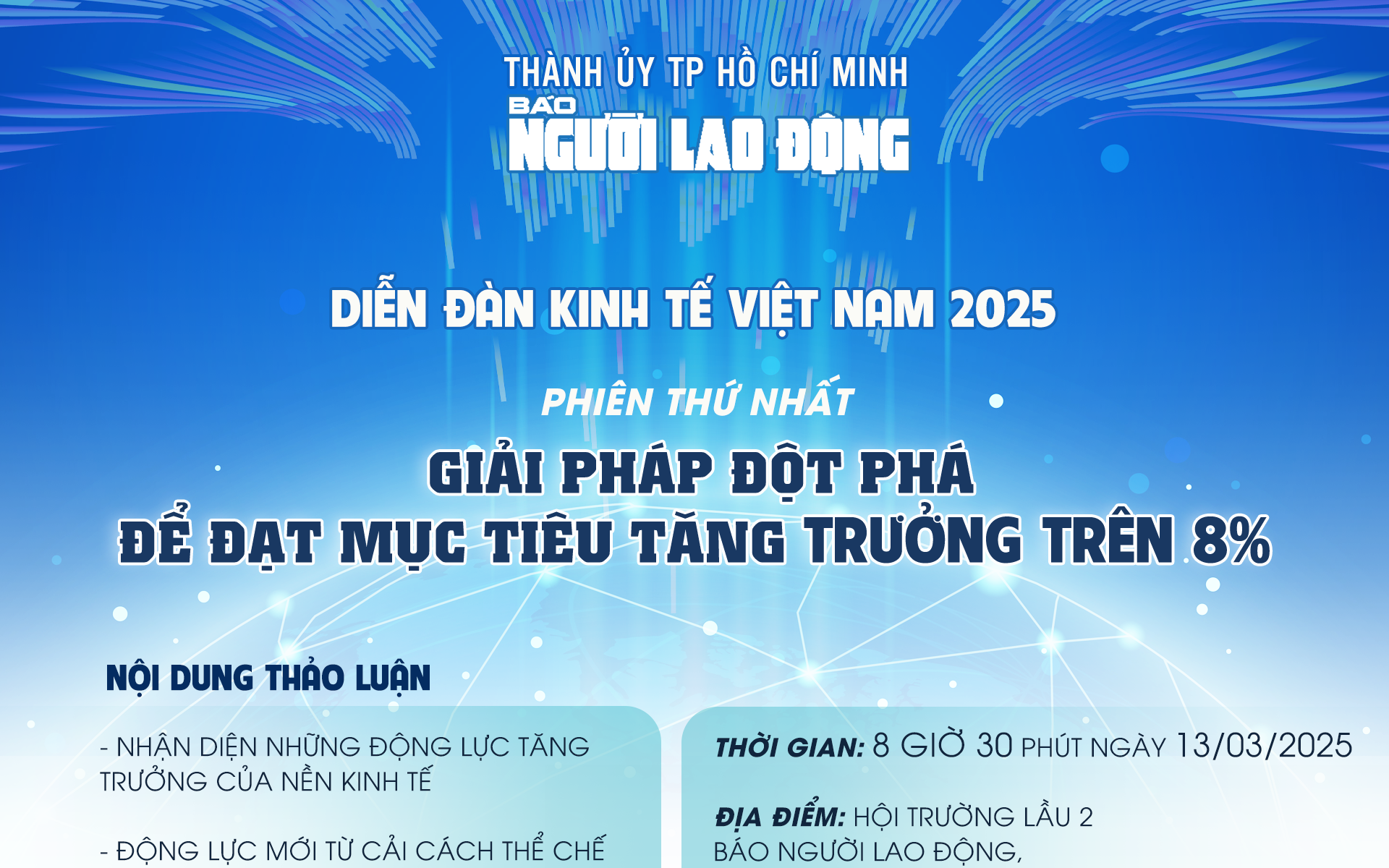 Trực tiếp - Diễn đàn Kinh tế Việt Nam 2025: Giải pháp đột phá để đạt mục tiêu tăng trưởng trên 8%