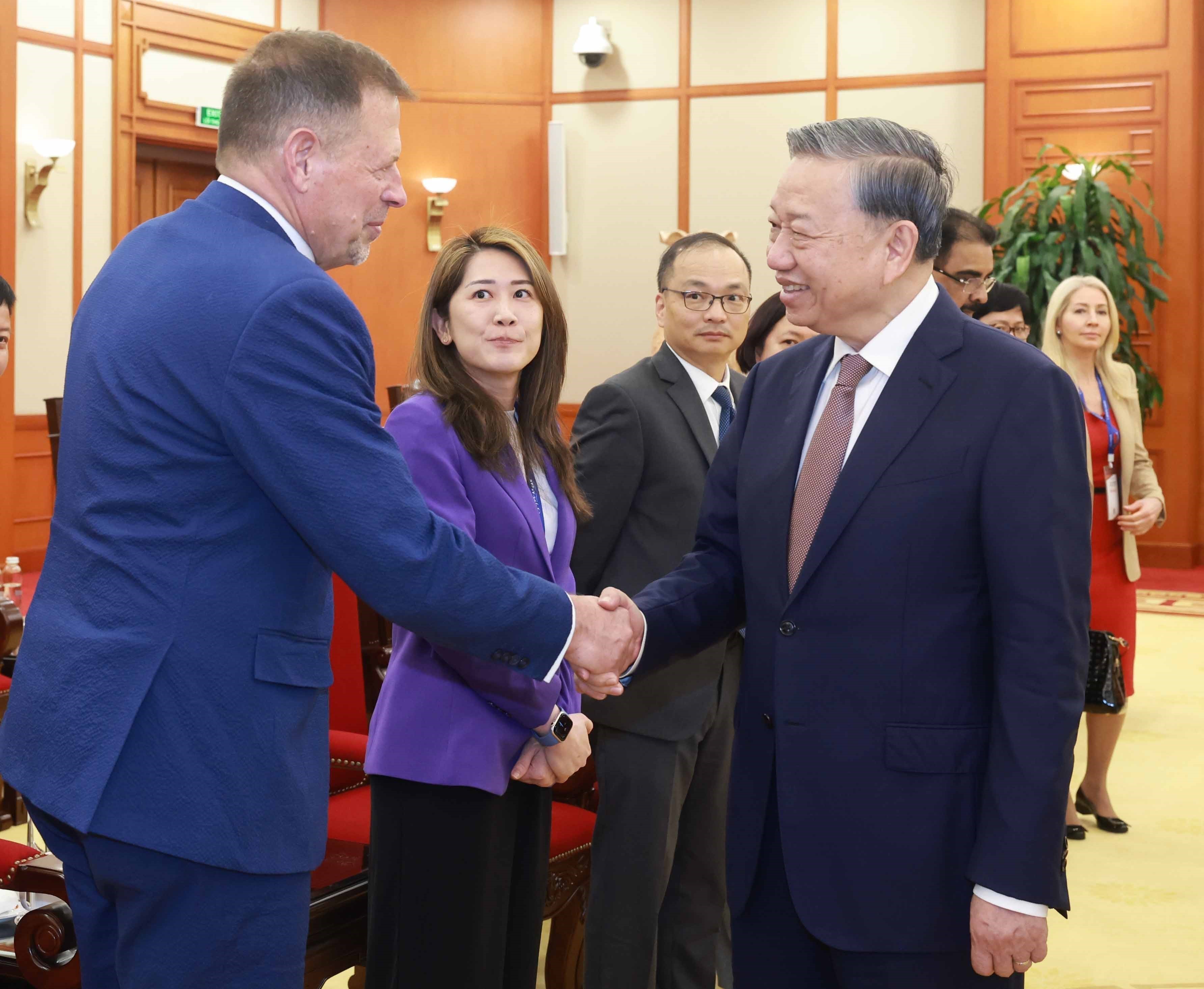 Tổng B&iacute; thư T&ocirc; L&acirc;m tiếp Đo&agrave;n doanh nghiệp Hội đồng Kinh doanh Mỹ - ASEAN- Ảnh 1.