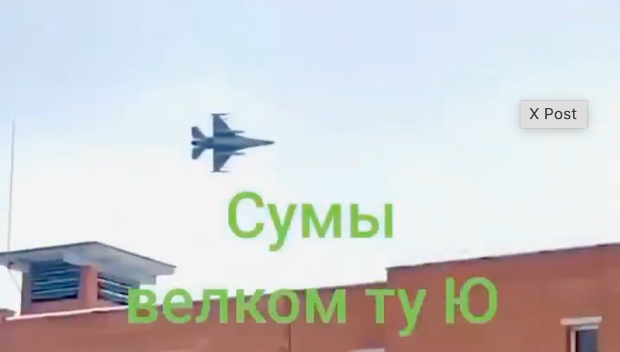 Xuất hiện h&igrave;nh ảnh ti&ecirc;m k&iacute;ch F-16 của Ukraine bay quanh v&ugrave;ng chiến lược Sumy- Ảnh 1.