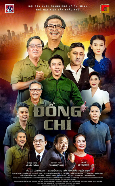 Các nghệ sĩ tham gia Liên hoan Sân khấu Busan (Hàn Quốc) với vở “Đồng chí” Ảnh: HỘI SÂN KHẤU TP HCM
