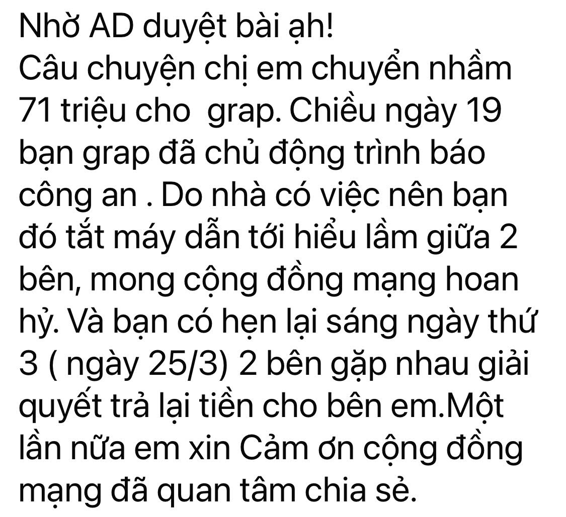 Vụ chuyển nhầm cho t&agrave;i xế 71 triệu đồng ở Vũng T&agrave;u: Bao l&acirc;u phải trả lại tiền?- Ảnh 1.