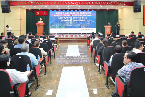 Tiềm năng kinh tế thể thao của TP HCM là chủ đề quan trọng tại hội thảo Ảnh: TRỌNG HIỀN