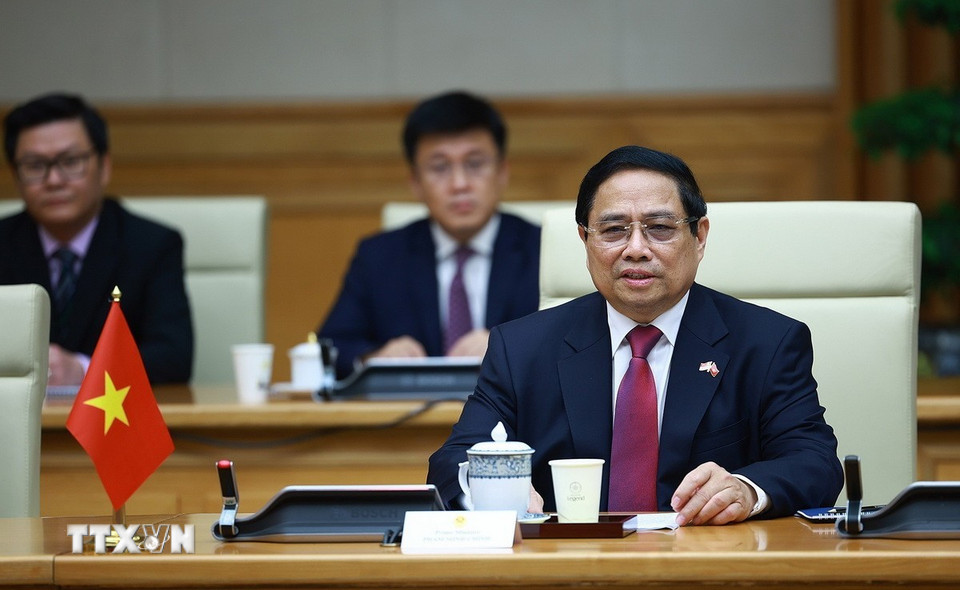Thủ tướng Phạm Minh Ch&iacute;nh hội đ&agrave;m với Thủ tướng Singapore Lawrence Wong- Ảnh 12.