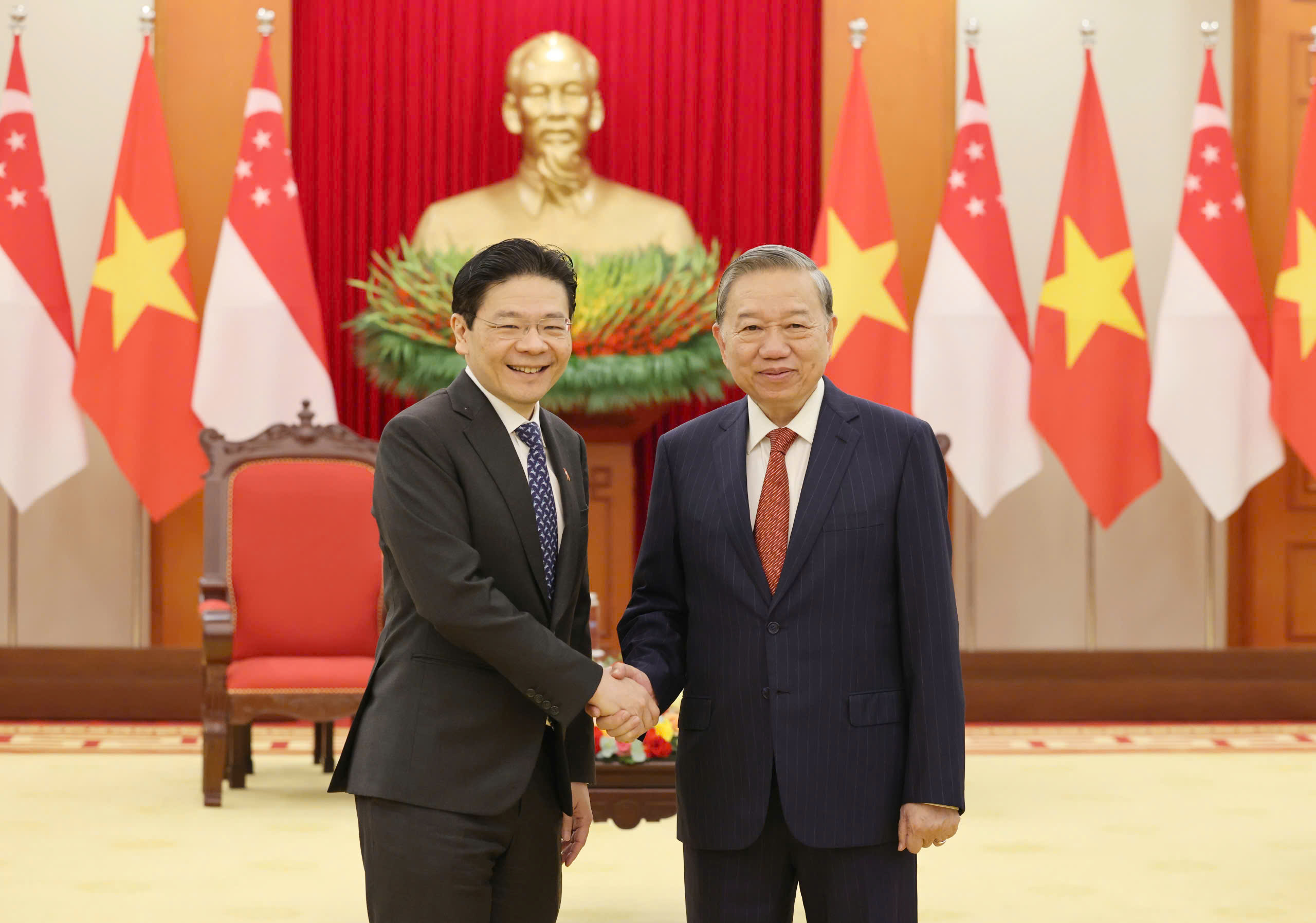 Tổng Bí thư Tô Lâm tiếp Thủ tướng Singapore- Ảnh 1.