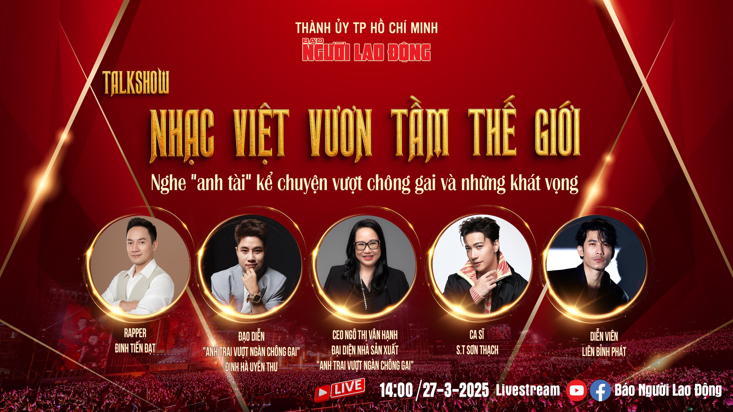 Talkshow “Nhạc Việt vươn tầm thế giới” do Báo Người Lao Động thực hiện. Ảnh: B.T.C