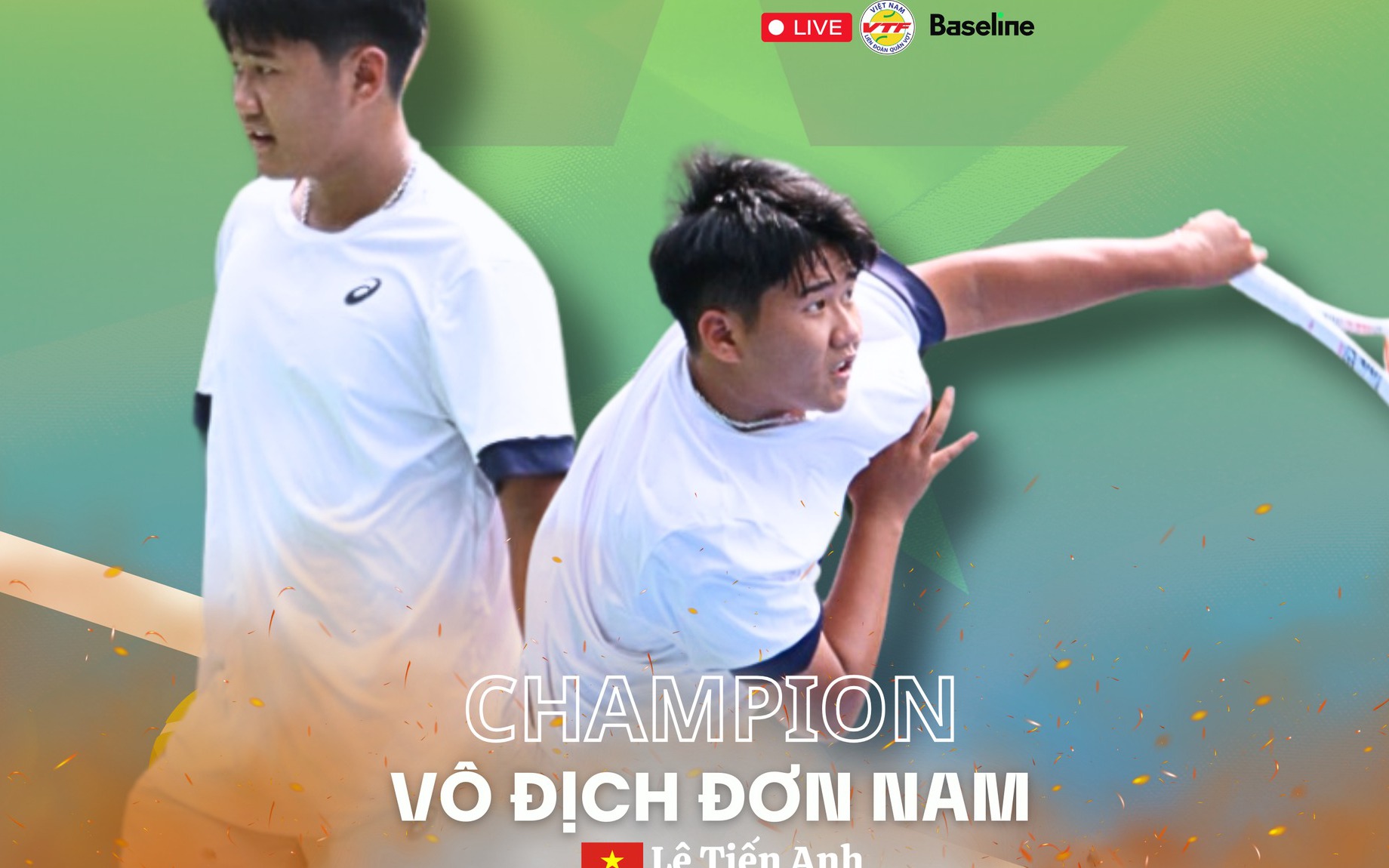 Lê Tiến Anh vô địch hai nội dung Quần vợt châu Á U14 2025