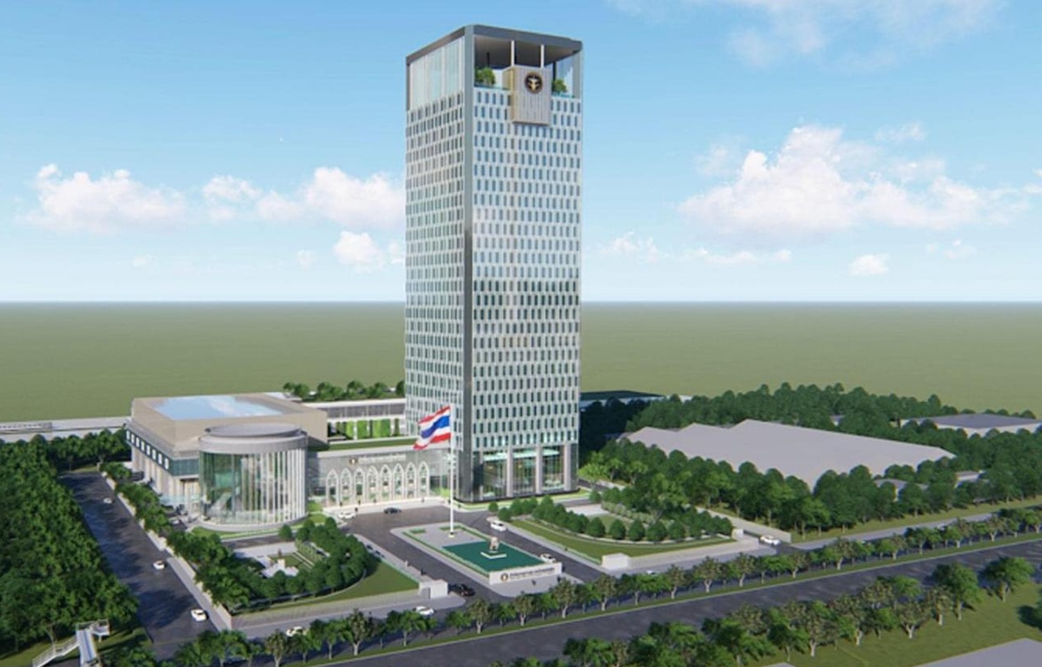 Phối cảnh tòa nhà sẽ trở thành trụ sở Văn phòng Kiểm toán Nhà nước Thái Lan. Ảnh: Bangkok Post