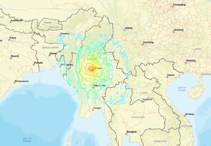 Động đất k&eacute;p mạnh tấn c&ocirc;ng Myanmar, rung lắc cảm nhận được ở Việt Nam, Th&aacute;i Lan...- Ảnh 1.