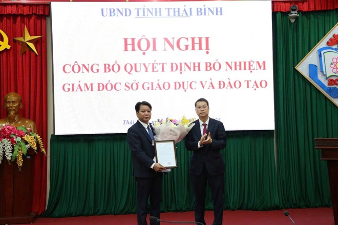 Bổ nhiệm Giám đốc Sở GD-ĐT tỉnh Thái Bình sau gần nửa năm "khuyết" vị trí- Ảnh 1.