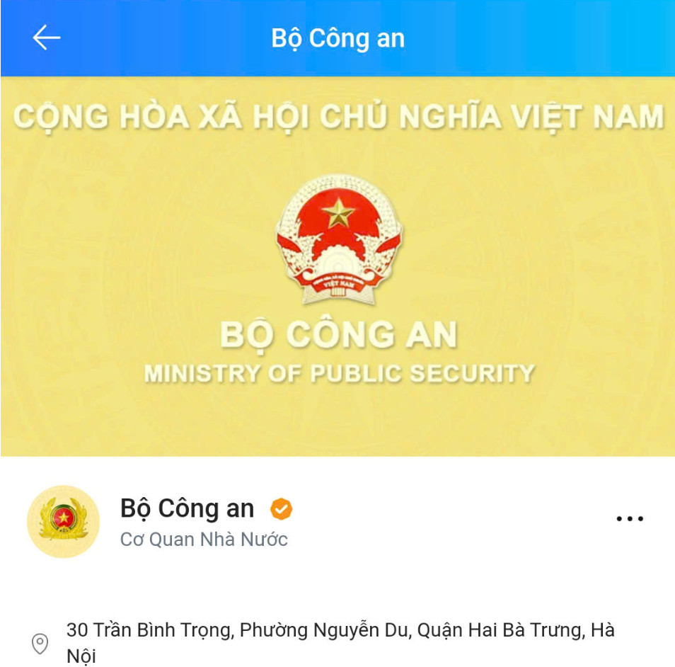 Bộ C&ocirc;ng an triển khai Trang th&ocirc;ng tin tr&ecirc;n nền tảng Zalo- Ảnh 1.