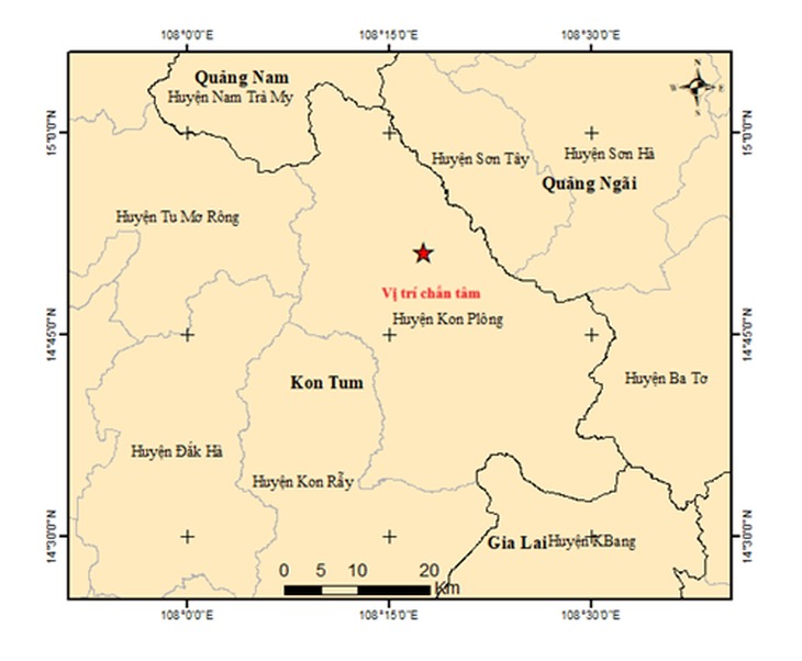 S&aacute;ng nay, 4 trận động đất li&ecirc;n tiếp xảy ra tại Kon Tum- Ảnh 1.