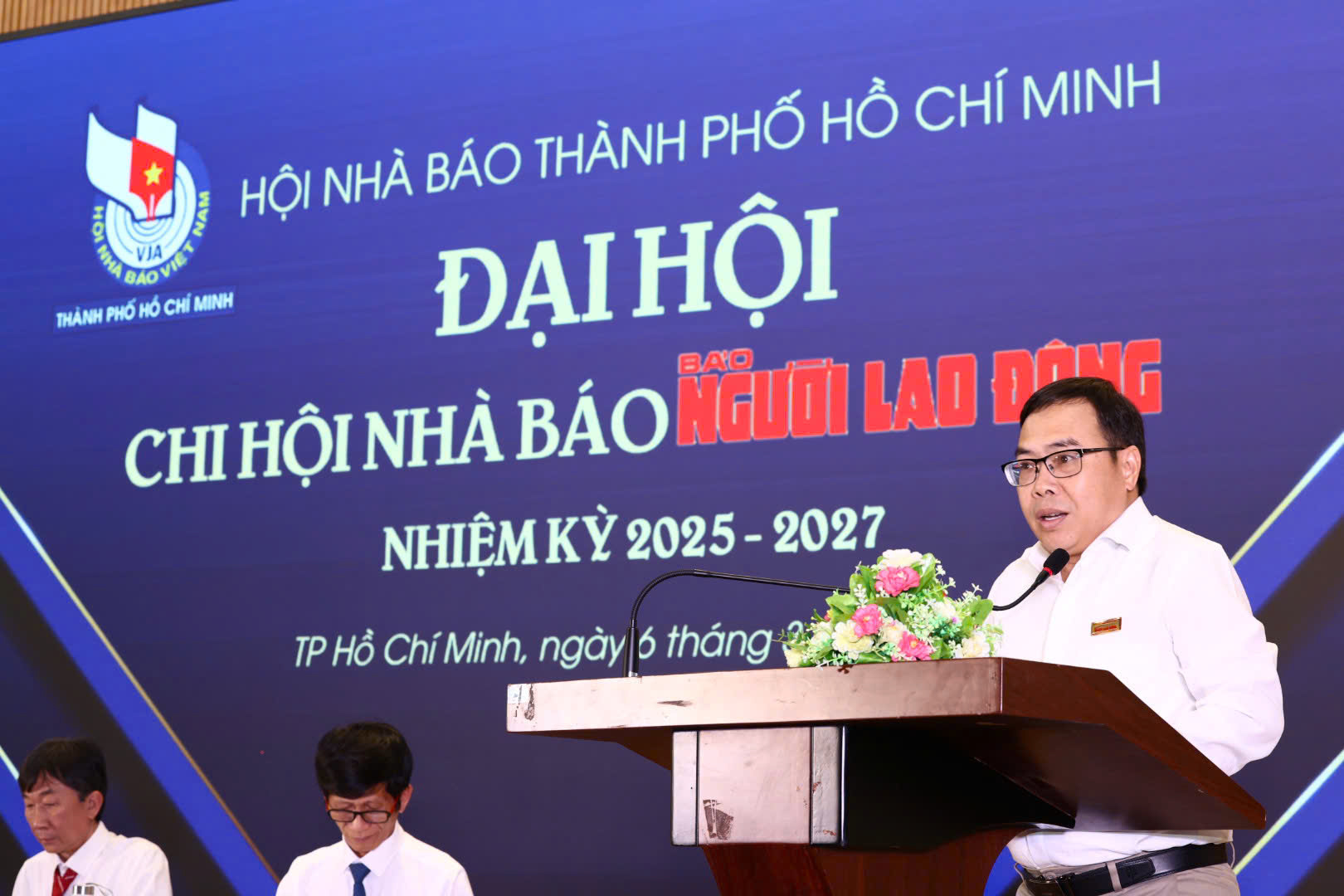 Chủ tịch Hội Nh&agrave; b&aacute;o TP HCM đ&aacute;nh gi&aacute; cao Đại hội Chi hội Nh&agrave; b&aacute;o B&aacute;o Người Lao Động- Ảnh 2.