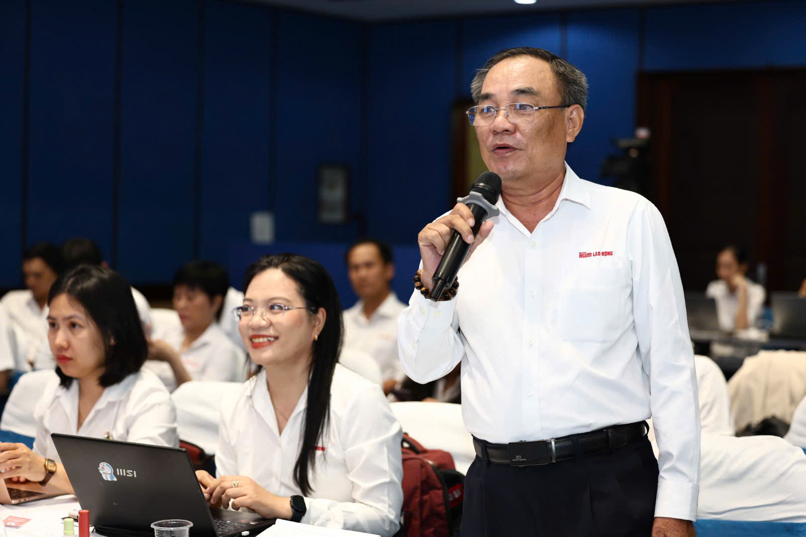 Chủ tịch Hội Nh&agrave; b&aacute;o TP HCM đ&aacute;nh gi&aacute; cao Đại hội Chi hội Nh&agrave; b&aacute;o B&aacute;o Người Lao Động- Ảnh 4.