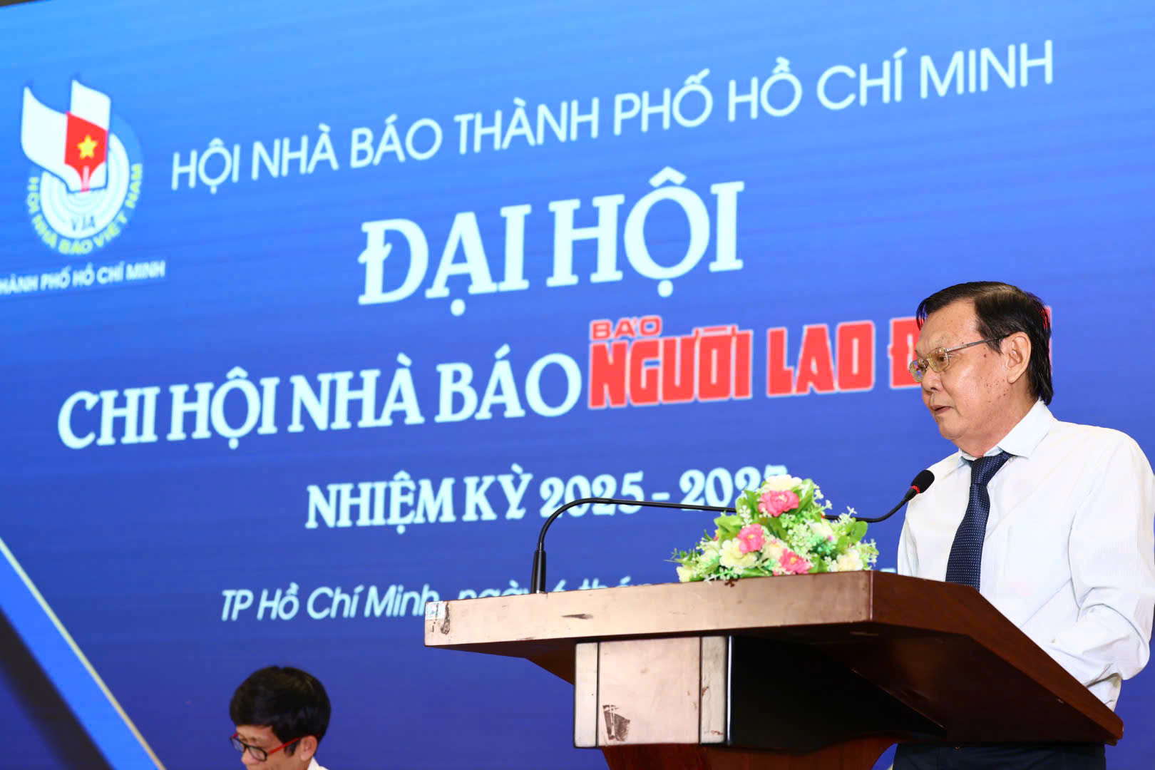 Chủ tịch Hội Nh&agrave; b&aacute;o TP HCM đ&aacute;nh gi&aacute; cao Đại hội Chi hội Nh&agrave; b&aacute;o B&aacute;o Người Lao Động- Ảnh 7.