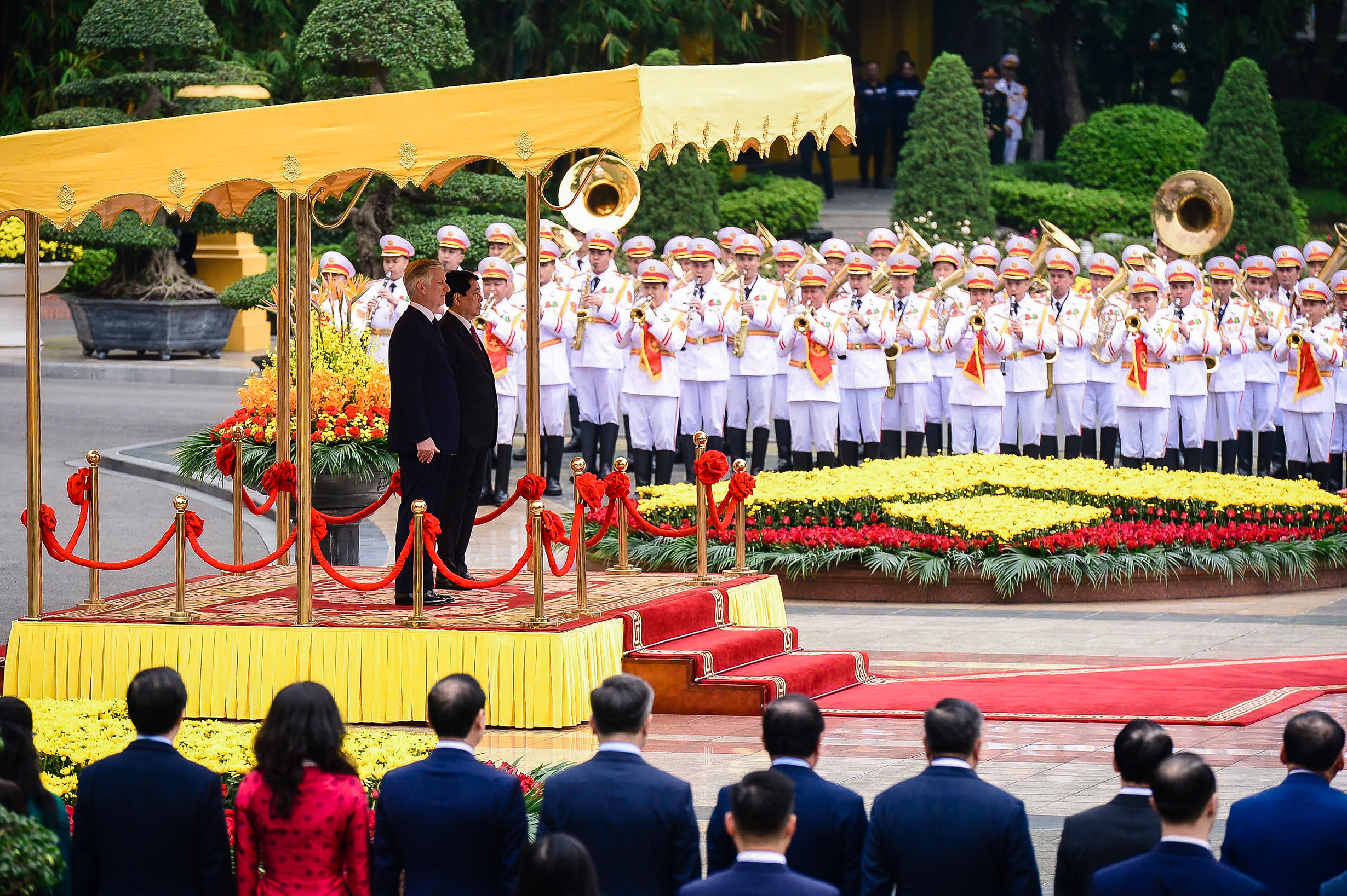Chủ tịch nước Lương Cường chủ tr&igrave; lễ đ&oacute;n Nh&agrave; Vua Vương quốc Bỉ- Ảnh 1.
