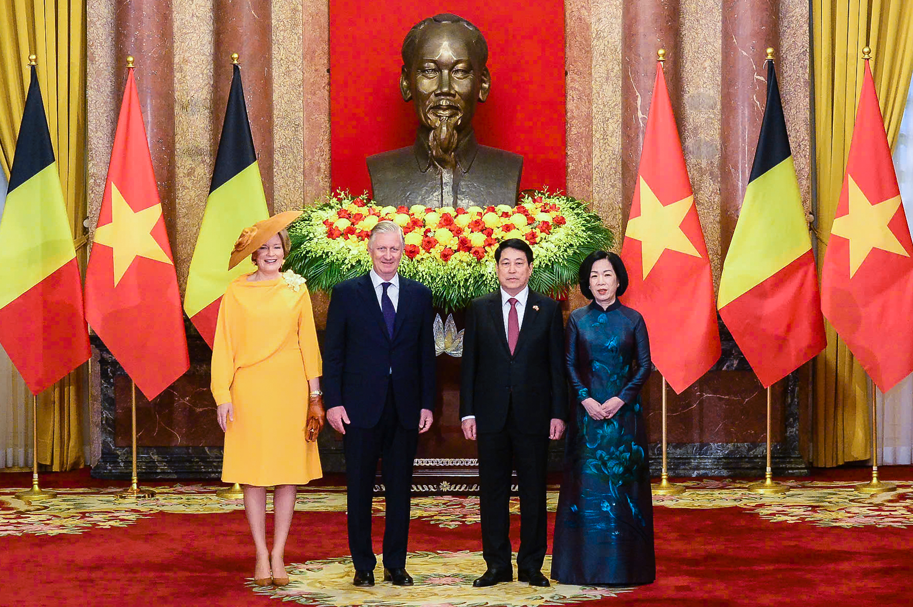 Chủ tịch nước Lương Cường chủ tr&igrave; lễ đ&oacute;n Nh&agrave; Vua Vương quốc Bỉ- Ảnh 9.
