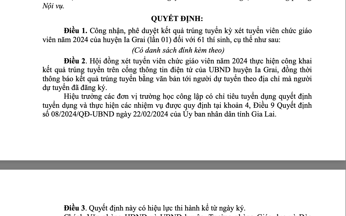 Huyện nói gì việc tuyển dụng 61 viên chức khi đang tinh gọn?