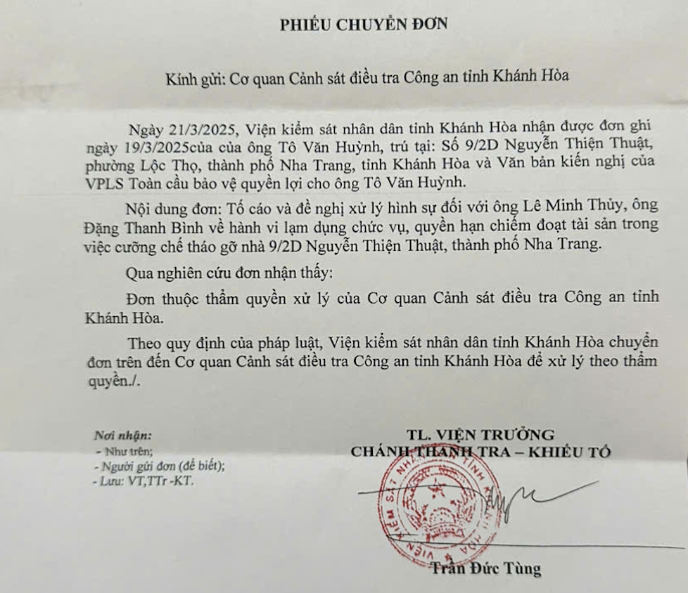 TP Nha Trang phản hồi về việc chậm xử l&yacute; đơn tố c&aacute;o tự &yacute; b&aacute;n t&agrave;i sản khi cưỡng chế- Ảnh 2.