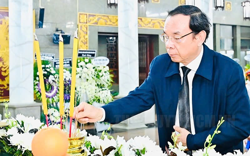 Lãnh đạo Chính phủ và TP HCM viếng phu nhân cố Thủ tướng Võ Văn Kiệt