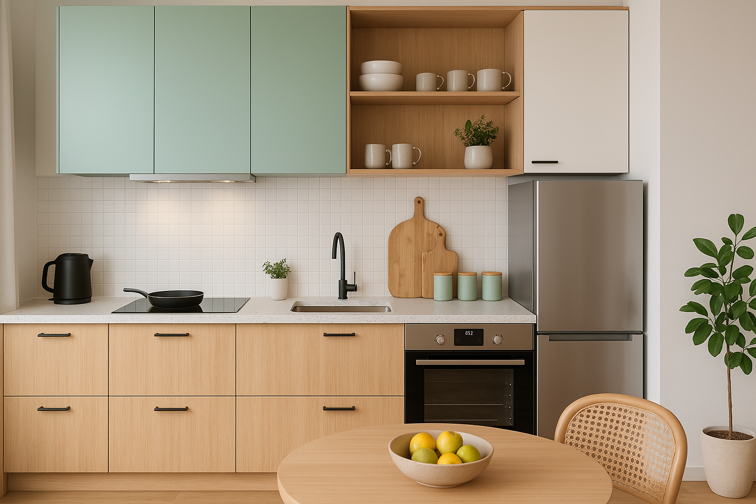 Không gian bếp lý tưởng cho căn hộ chung cư- Ảnh 1.