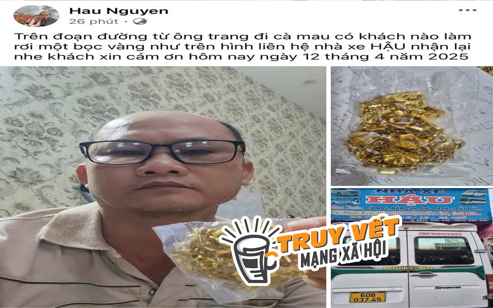 Tìm hành khách đánh rơi bịch vàng trên xe
